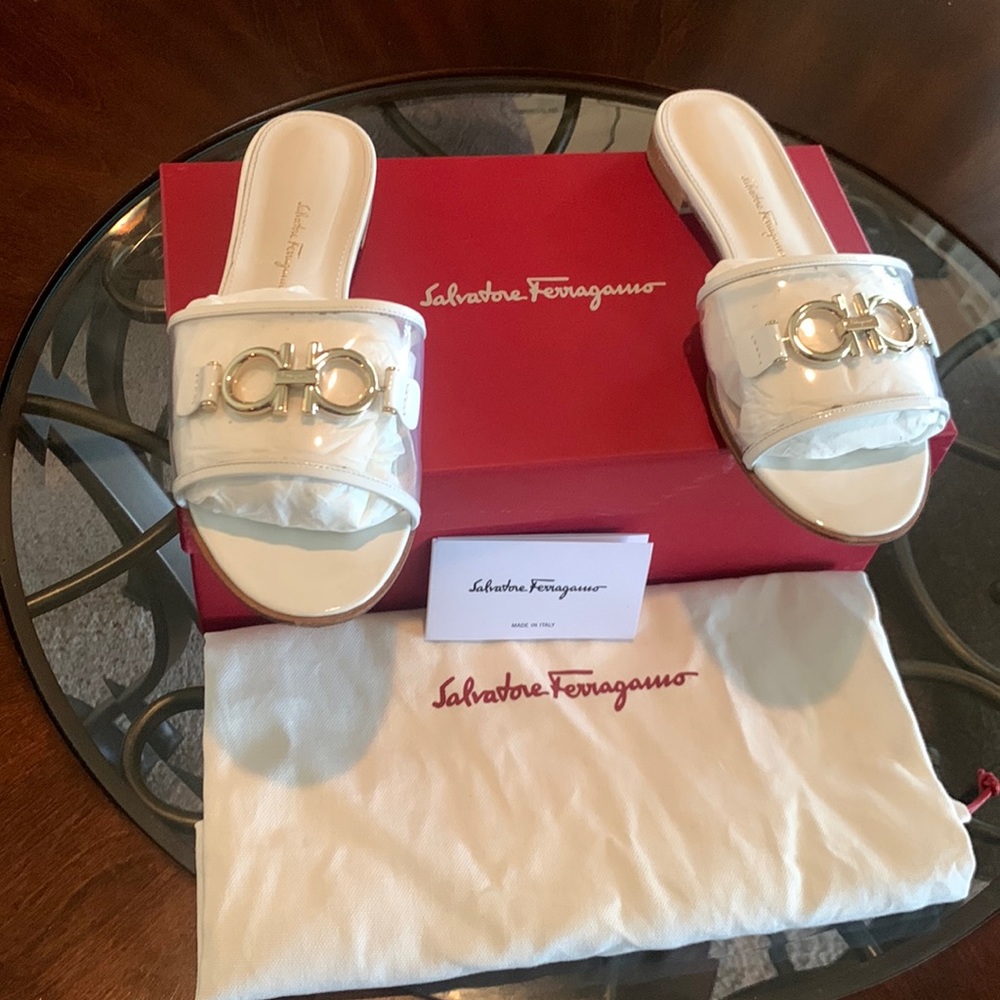 Salvatore Ferragamo clear sandals
